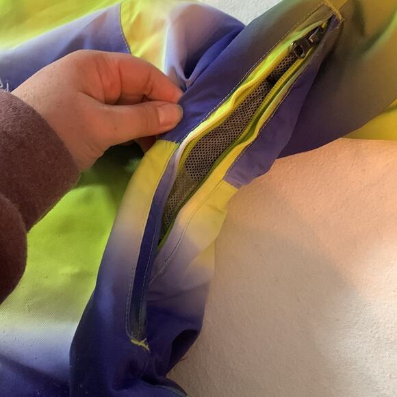 Liquid performance womens large ski snowboard winter coat jacket blue green neon - Picture 8 of 14